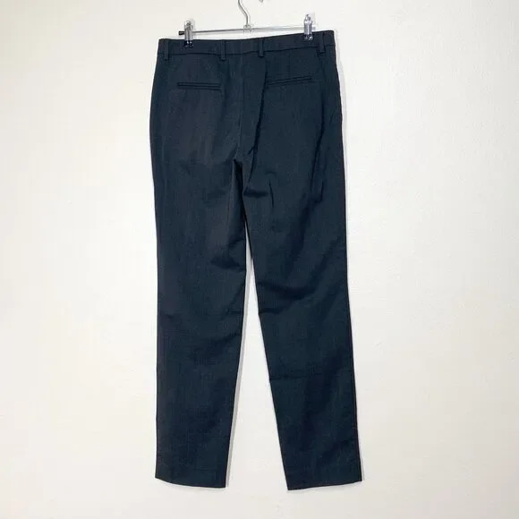 Moncler Pantalone Trousers Men's 42 US XXS Gray Wool Blend Dress Pants Flat